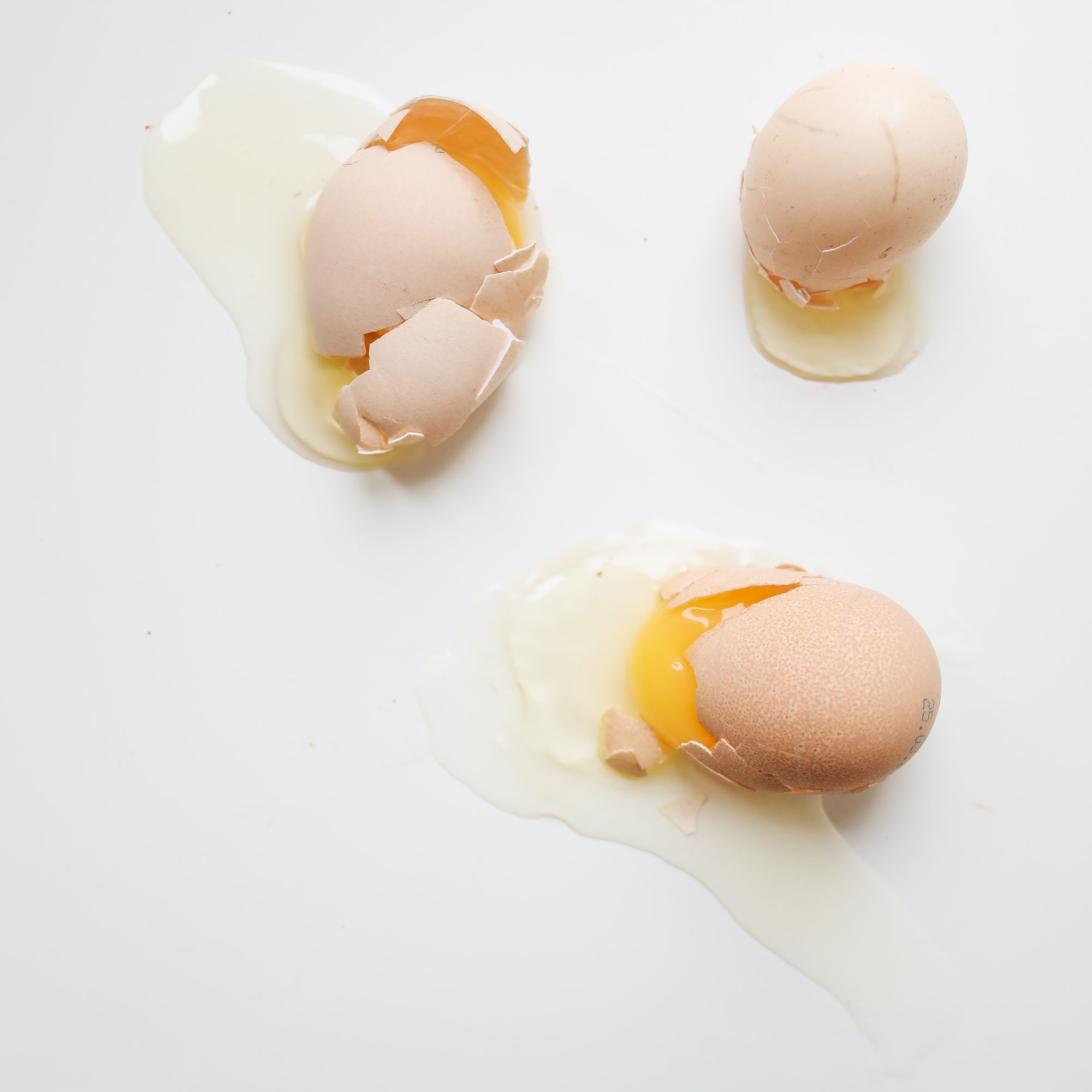Photo of broken eggs